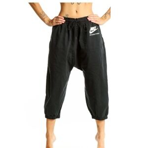 Nike‎ International Harem Jogger Pants Womens Medium Black Drawstring Cropped